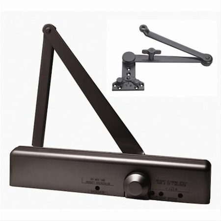 Global Door Controls Slimline Heavy Duty ADA Commercial Door Closer with Hold Open Cush-N-Stop Arm in Duronodic-Sizes 1-6 TC4361HOACNS-DU
